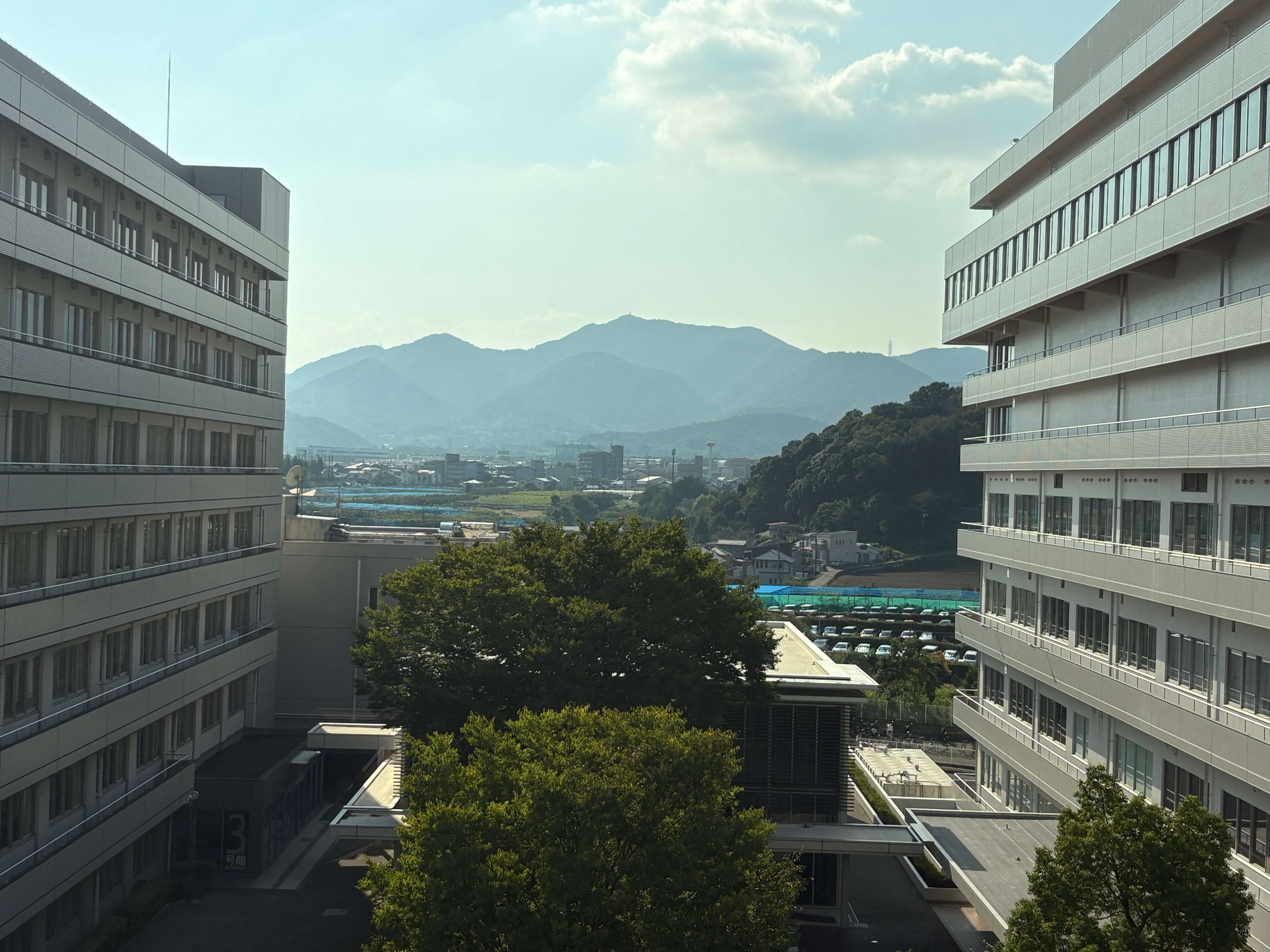窓から大山が見える、開放感ある診察室です。
